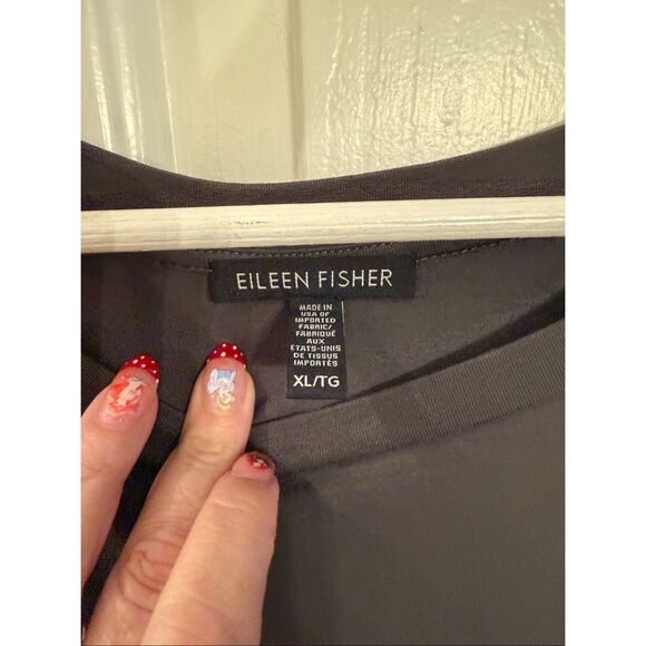 Eileen Fisher Dark Gray Crew Neck Long Sleeve Shift Dress sz XL NWOT - Picture 3 of 7